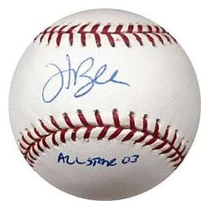  Hank Blalock Autographed Ball   with All Star 03 