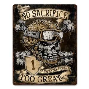  No Sacrifice Too Great Vintaged Metal Sign