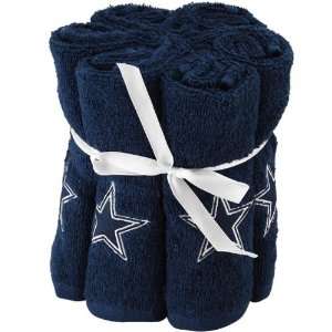  Dallas Cowboys Navy Blue 6 Pack Team Washcloth Set Sports 