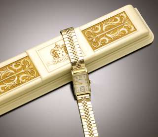 14K Gold Hamilton Brock Rectangular Wrist Watch  