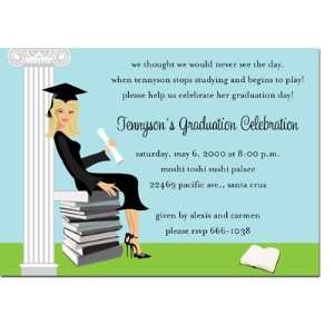   Collections   Graduation Invitations (Stylish Grad Blonde Hair
