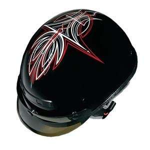  Vega XTS Pinstripe Helmet   Large/Red/White/Grey Pinstripe 