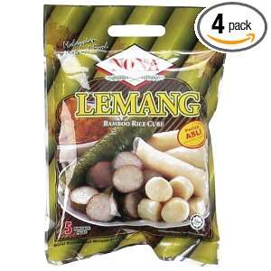 Nona Bamboe Glutinous Rice Cube (Lemang), 15 Ounce (Pack of 4)  