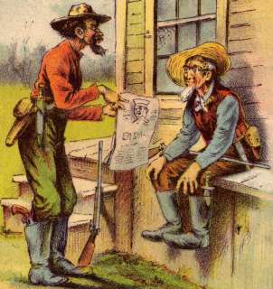 Texas Cowboy gun Bismark Germany Joke #75 Arbuckle Coffee Victorian 