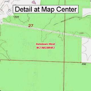 USGS Topographic Quadrangle Map   Ashdown West, Arkansas (Folded 