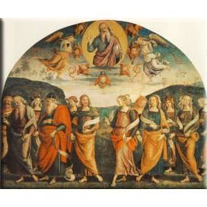 The Almighty with Prophets and Sybils 16x13 Streched Canvas Art by 