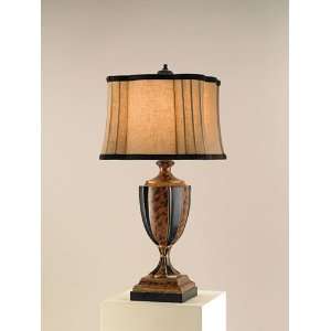 Currey & Company 6772 Fedora 1 Light Table Lamps in Faux Animal Skin 