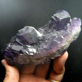 Purple Fluorite Cubic Crystal Cluster flyn9ie0128  