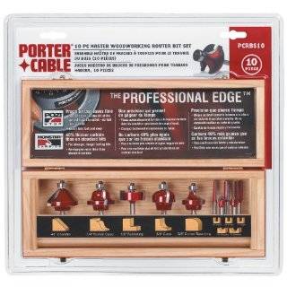  Porter Cable PCRBS10 10 Piece Master Woodworking Router 