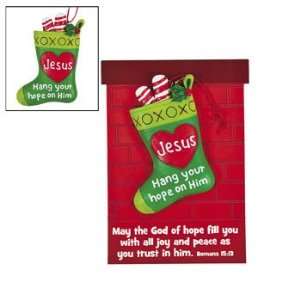 Hang Your Hope On Him Ornaments With Card   Party Decorations 