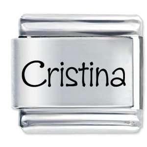  Name Cristina Italian Charm Pugster Jewelry