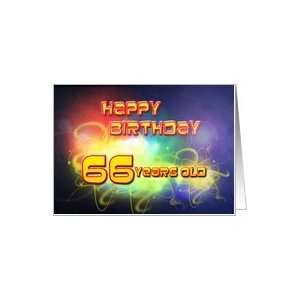   swirling lights Birthday Card, 66 years old Card Toys & Games