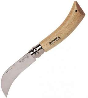 Opinel Knives Curved Pruning Knife Beechwood Handle  