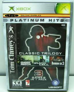 XBOX complete Video game Classic Trilogy Recon Cell Six  