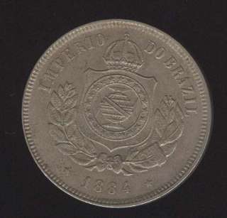 BRAZIL COIN 200 REIS 1884 EMPIRE NICE HIGH GRADE  