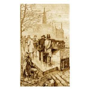 Book Stall in Paris, on the bank of the Seine Giclee Poster Print 