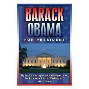  Barack Obama For President Giclee Poster Print