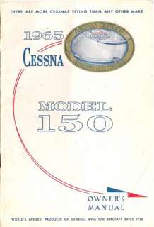 1965 Cessna 150 Owners Manual in PDF format on CdRom  