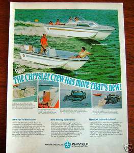 1968 Chrysler Boat Ad Commando Commandore 151 & 486  