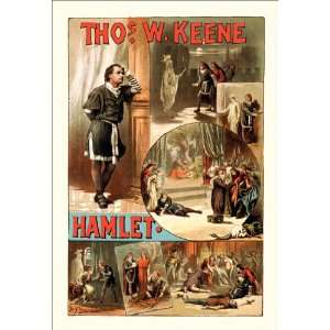  Thos W. Keene as Hamlet 28x42 Giclee on Canvas