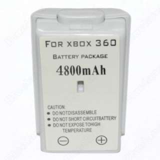 BATTERY PACK + Charging CABLE FOR XBOX 360 White4800mAh  