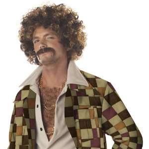 Lets Party By California Costumes Disco Dirt Bag Wig & Moustache Adult 