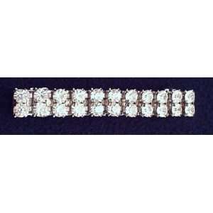  Silver Barrette with Crystal Stones MAY CHANGE COLOR OF 