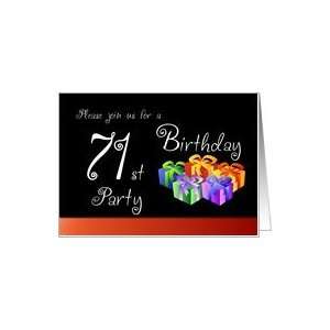  71st Birthday Party Invitation   Gifts Card Toys & Games