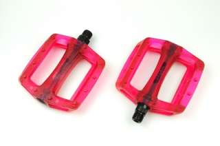 New Wellgo MBT BMX Bike Bicycle Pedals 9/16  Clear Red