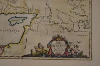 TURKEY CYPRUS PALESTINE MAP JANSSONIUS 1658 #A222S  