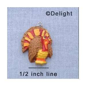  7481* tlf   Bright Turkey   Flat Back Resin Charm