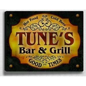  Tunes Bar & Grill 14 x 11 Collectible Stretched 