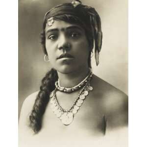  Striking Egyptian Woman with Gold Necklace Photographic 