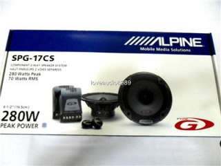 Alpine SPG 17CS Type G 280W 6.5 2Way Component Speaker  