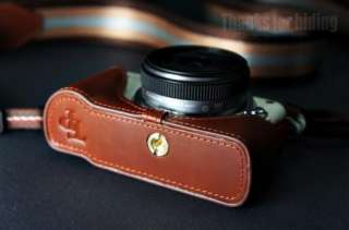   leather bag case cover for Panasonic lumix DMC GF3 GF 3 camera  