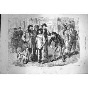  1872 Liberated French Communists Montmartre Old Print 