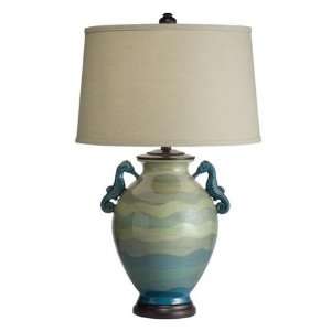   70793CA Table Lamp 1Lt Fluorescent Casual Hand Painted Porcelain Lyric