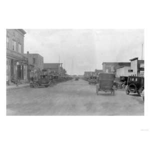  View of Main Street   Shelby, MT Premium Poster Print 