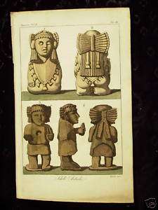 Idol of Aztec   Mexico   Ferrario 1826  