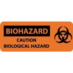 Biohazard, Caution Biological Hazard (W/ Graphic), 7X17, Adhesive 