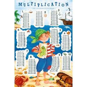   Posters Multiplication   Pirate   35.7x23.8 inches