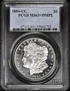 Jetproofs™ proudly offers this 1884 CC Morgan Dollar $1 PCGS MS63 