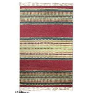  Hemp and jute rug, Mosaic (4x6)