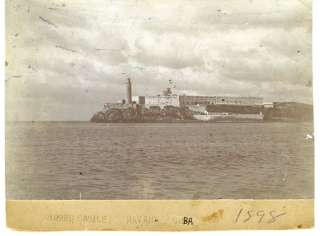 Large 1898 Photo of Morro Castle Havana Cuba  
