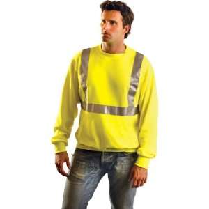  Hi Viz Crewneck Sweatshirt Lightweight Yellow (ANSI Class 