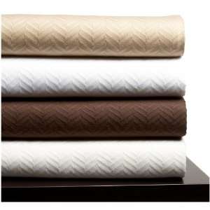   Zero Twist Egyptian Cotton Full/Queen Blanket, White