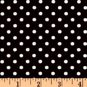  44 Wide Crazy For Dots & Stripes Dots Black/White Fabric 