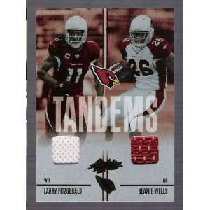 LARRY FITZGERALD CHRIS BEANIE WELLS 2010 Panini Absolute Tandems DUAL 