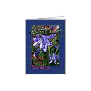  82nd Birthday Grandmother Purple Lilies Card Health 