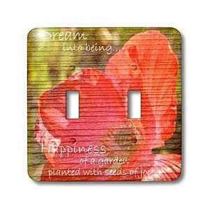   Words Dream Flowers   Light Switch Covers   double toggle switch